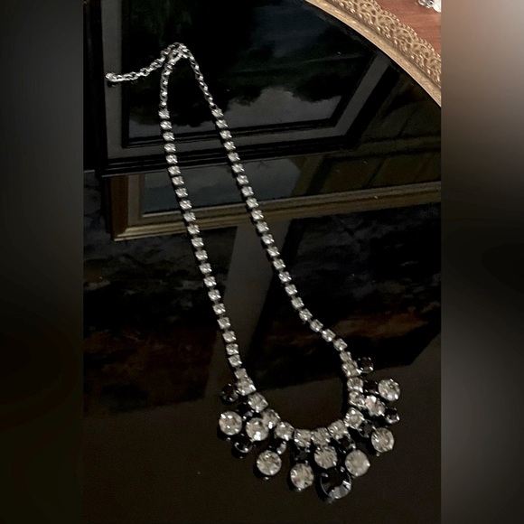 3 For $30 Beautiful Y2K Sparkling Black and Gray Rhinestone Necklace - Picture 4 of 9